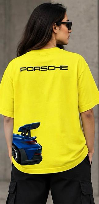 ZARVE Porsche-Inspired Car T-Shirt — Pale Yellow