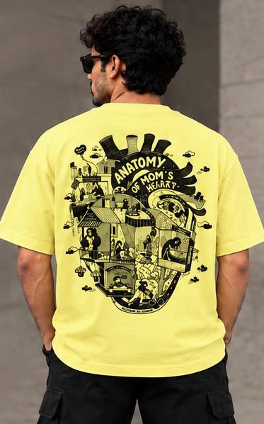 Anatomy of Mom’s Heart Graphic T-Shirt – Pale Yellow