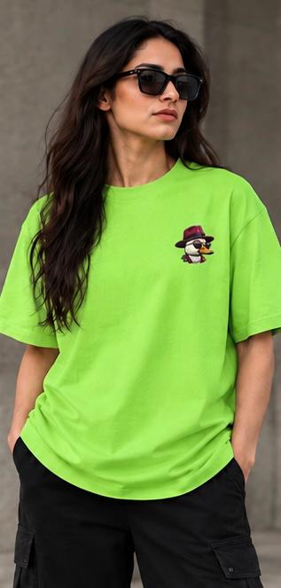 Everything Is Fine Duck Graphic T-Shirt – Kiwi Green