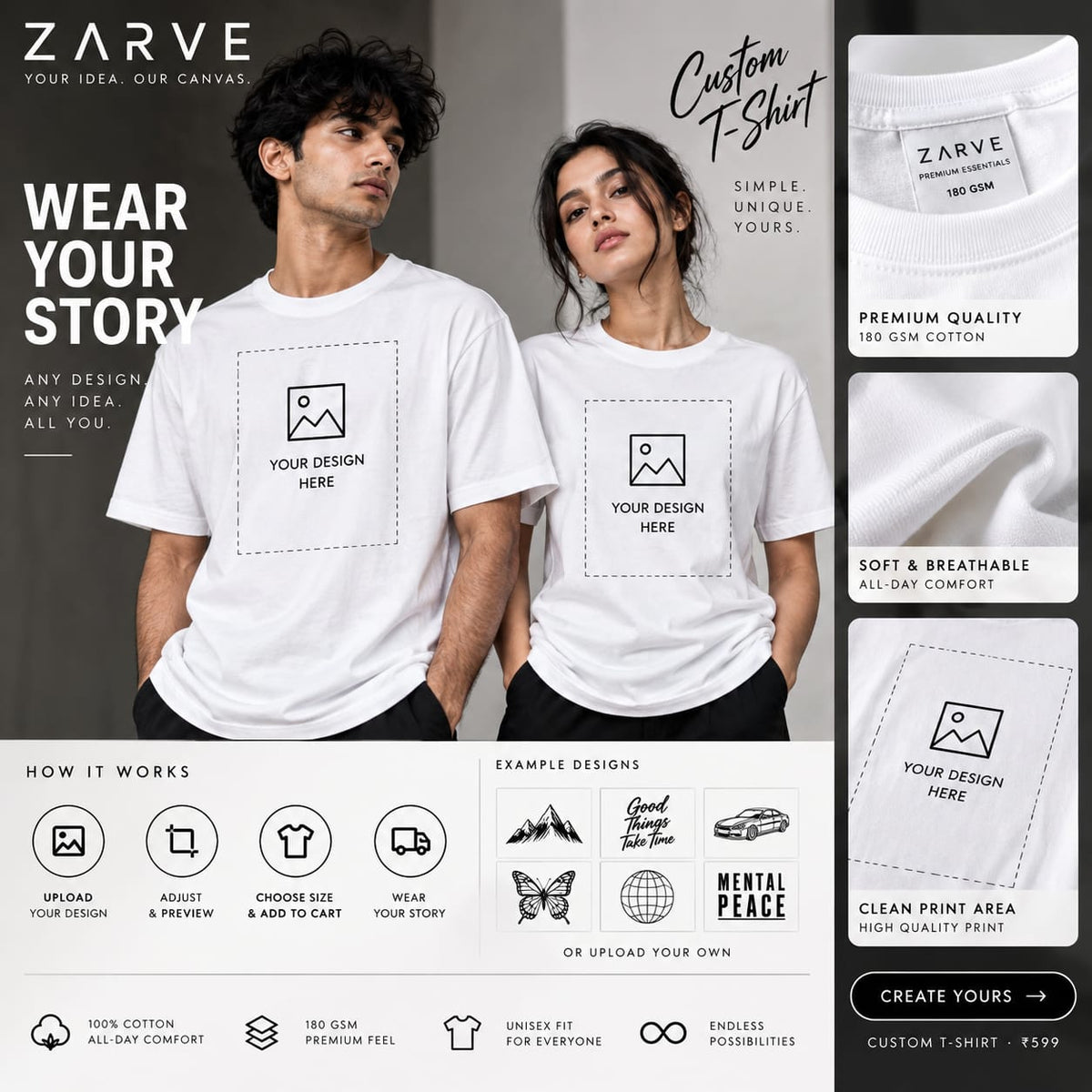 ZARVE Custom T-Shirt